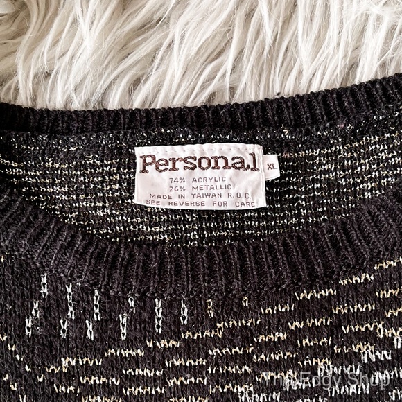 Personal | Vintage Geometric Metallic Ugly Sweater - Picture 4 of 5